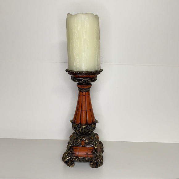 Accents Candle Holder And Battery Operated Candle Poshmark